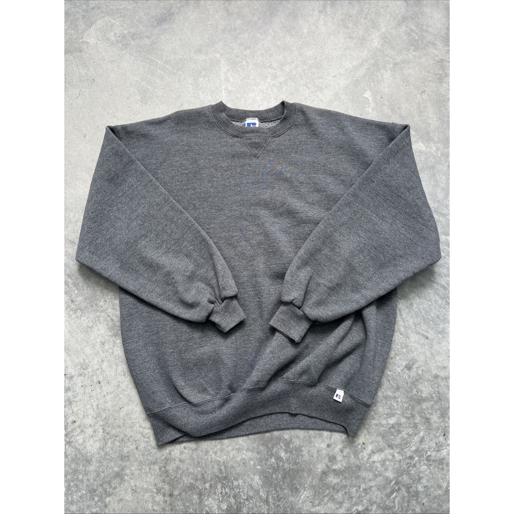 Russell Athletic Vintage Sweatshirt Charcoal Grey Size XL SKU 149